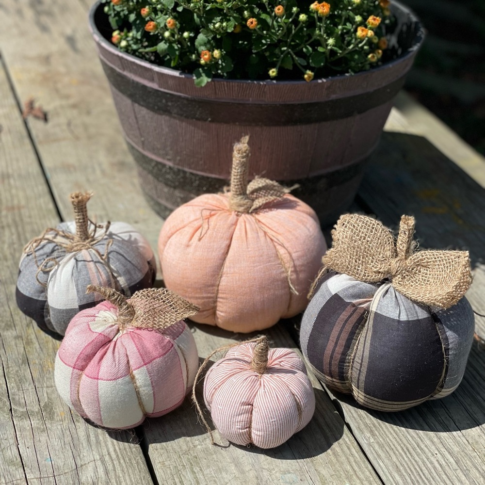 Fabric pumpkin decor 🎃🍂